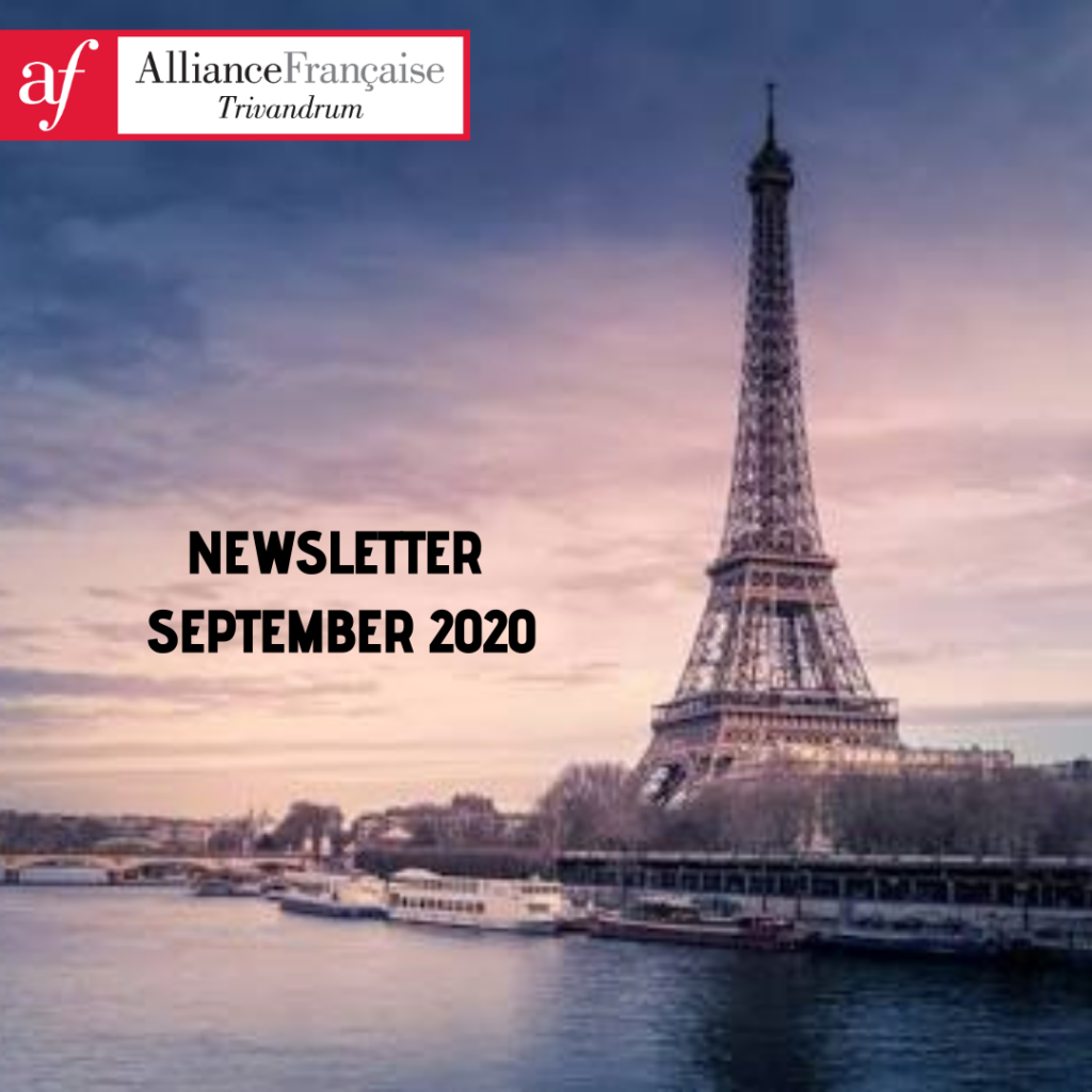 Minimalist graphic design with paint splatter effect used for Alliance Française